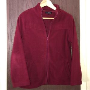 Burgundy zip up sweater